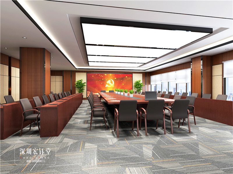 周口農(nóng)商銀行中型會(huì)議室裝修設(shè)計(jì)方案