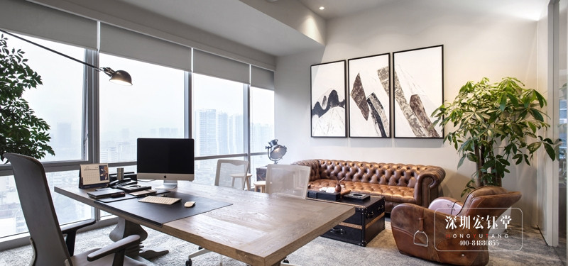 SIMAN皮具公司總經理辦公室裝修設計圖