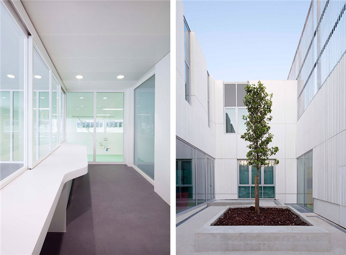 靈動且雅致的法國復合教育機構中庭裝修設計方案