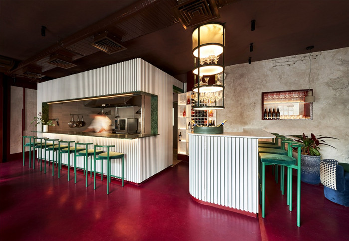 莫斯科工業懷舊風Commons餐廳酒吧吧臺裝修設計圖