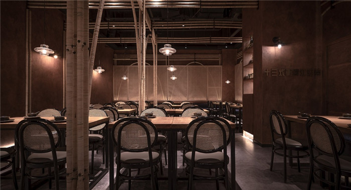 小型特色餐飲設計推薦：十三式重慶江湖菜餐廳裝修方案