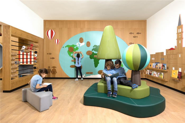 充滿想象力和創造力的創意以色列小學閱讀區裝修設計 充滿想象力和創造力的創意以色列小學閱讀區裝修設計