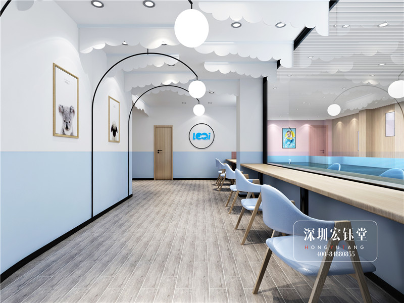 鄭州樂旗親子游泳館裝修設計方案效果圖
