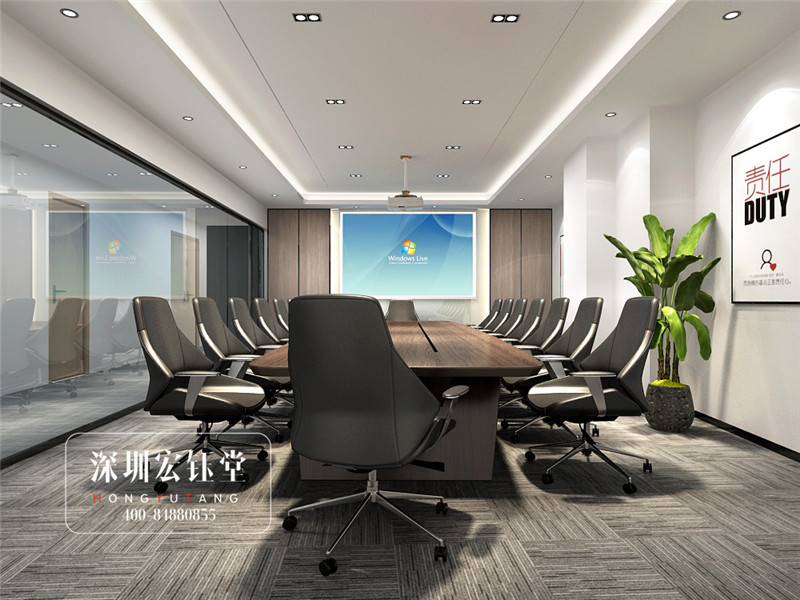 河南鷹豪科技公司會議室裝修設計圖 河南鷹豪科技公司會議室裝修設計圖