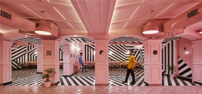 怪誕美學  印度粉紅斑馬特色藝術主題餐廳裝修設計方案 怪誕美學  印度粉紅斑馬特色藝術主題餐廳裝修設計方案