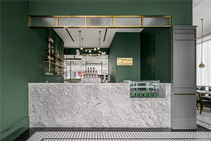 高端西餐廳吧臺裝修設計圖