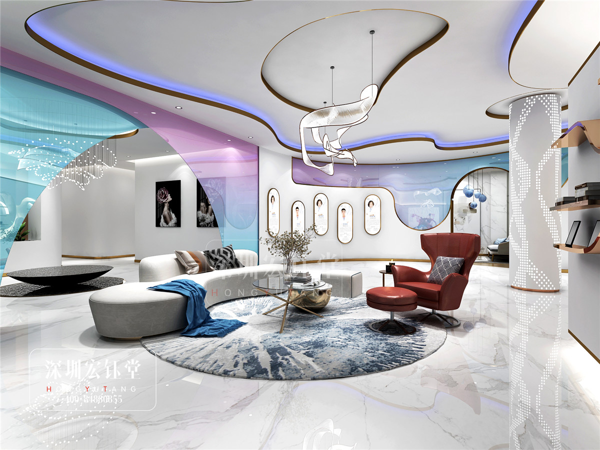 鄭州佑尓美醫療整形醫院大廳裝修設計效果圖-宏鈺堂作品 鄭州佑尓美醫療整形醫院大廳裝修設計效果圖-宏鈺堂作品