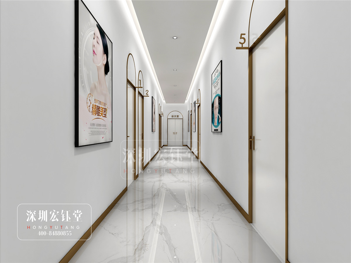 鄭州佑尓美醫療整形醫院走廊裝修設計效果圖-宏鈺堂作品 鄭州佑尓美醫療整形醫院走廊裝修設計效果圖-宏鈺堂作品