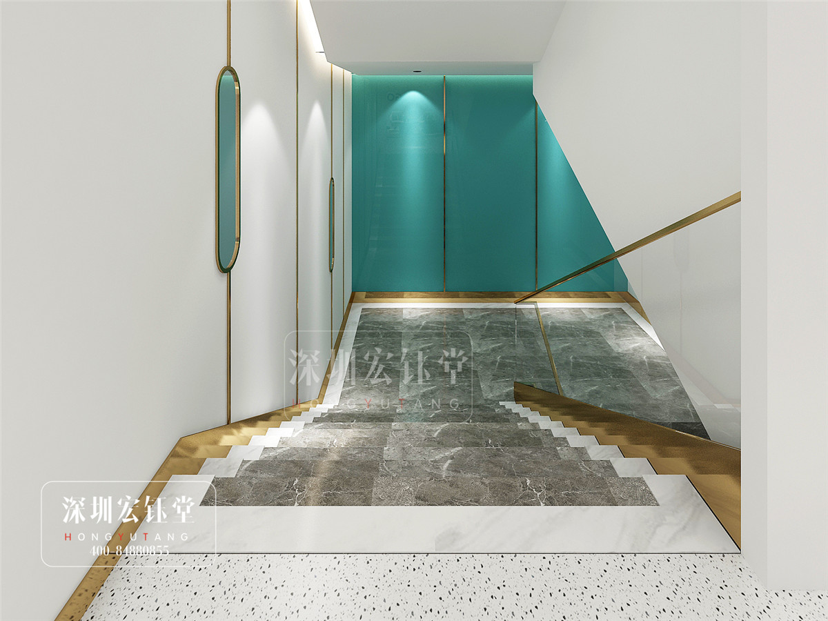 鄭州佑尓美醫療整形醫院樓梯間裝修設計效果圖-宏鈺堂作品 鄭州佑尓美醫療整形醫院樓梯間裝修設計效果圖-宏鈺堂作品