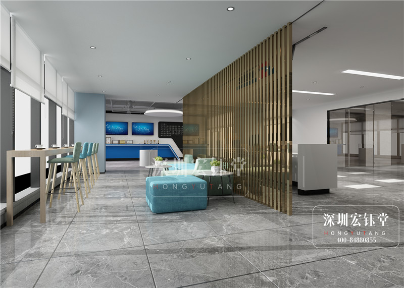 河南信安世紀辦公室接待區裝修效果圖