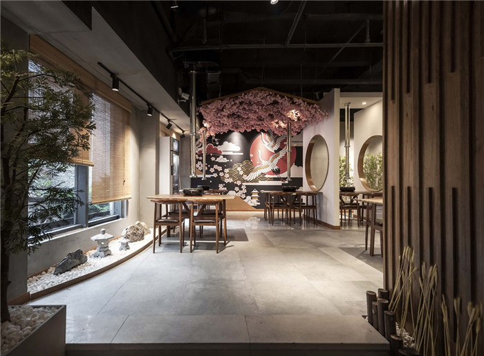 日式烤肉店裝修    故里烤肉燒烤餐廳裝修設計實景圖