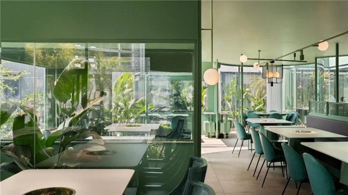 薄荷綠色系清新自然的特色火鍋店裝修設(shè)計(jì)實(shí)景圖 薄荷綠色系清新自然的特色火鍋店裝修設(shè)計(jì)實(shí)景圖