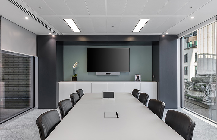 時尚優雅的人壽保險公司倫敦總部辦公室會議室裝修設計圖