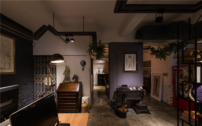 復古工業風軟裝家具公司辦公兼展廳裝修設計方案