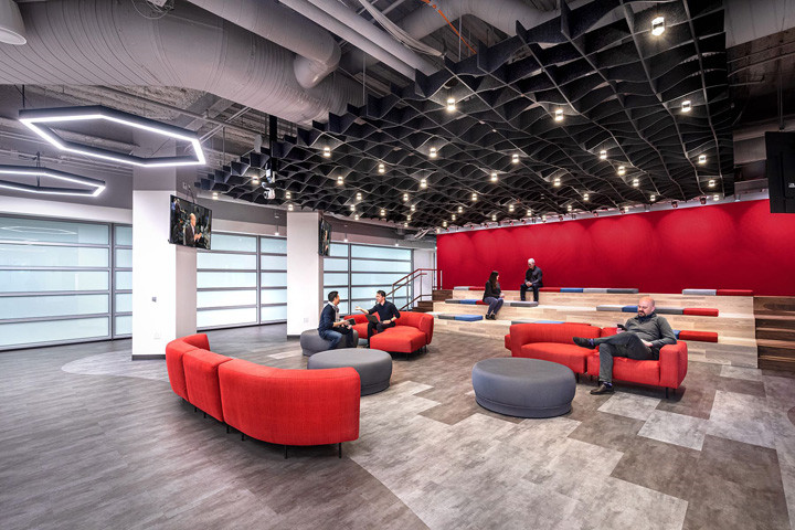 科技感與溫馨兼具的豐田研究中心辦公室活動區裝修設計方案