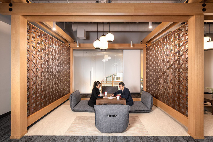 科技感與溫馨兼具的豐田研究中心辦公室小型洽談區裝修設計方案