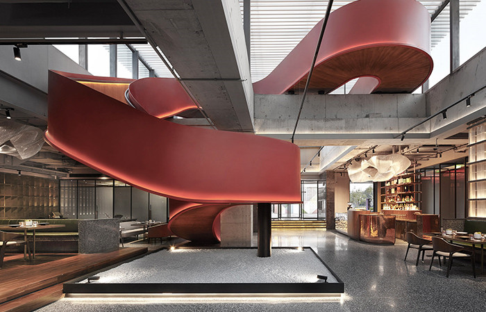 設計感極強的簡約工業風高端餐飲店面裝修設計方案 設計感極強的簡約工業風高端餐飲店面裝修設計方案