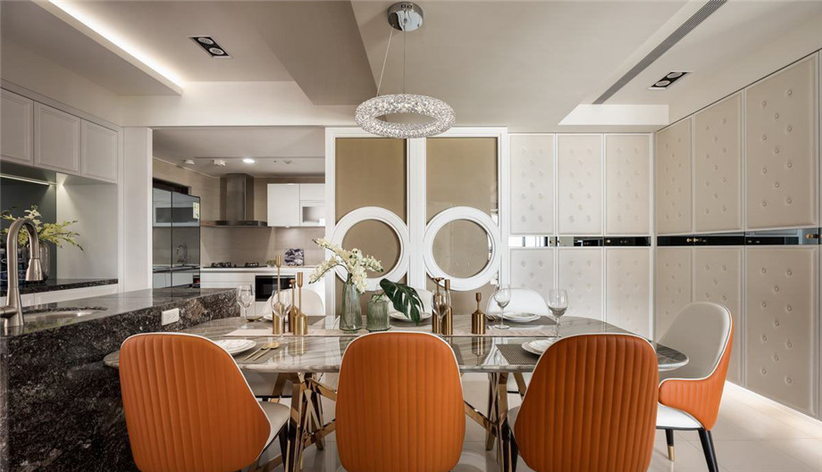 新鄭正商紅河谷雙拼別墅餐廳裝修設計方案實景圖 新鄭正商紅河谷雙拼別墅餐廳裝修設計方案實景圖