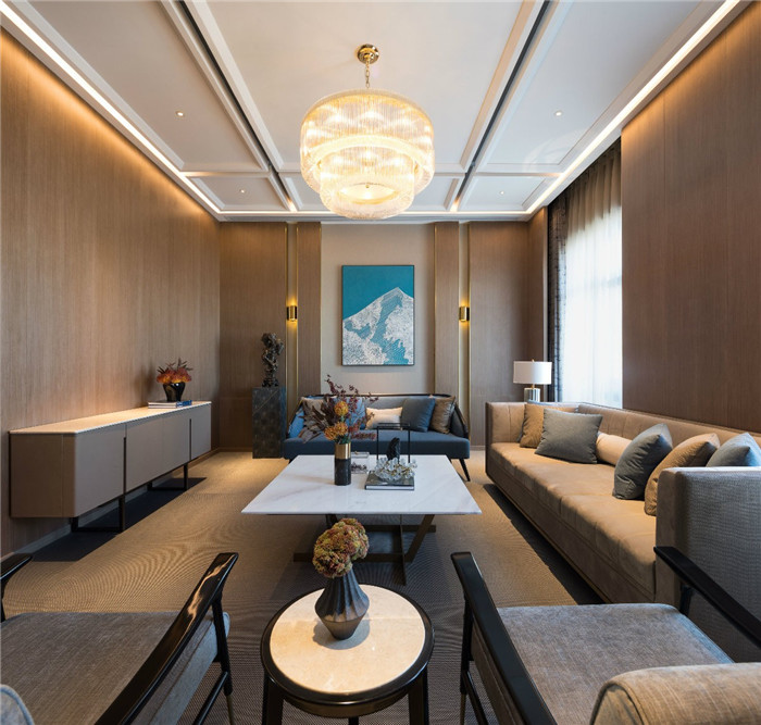 老港路新中式高端茶藝、餐飲商務餐廳裝修設計實景圖