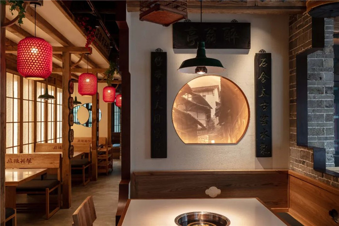 中式連鎖火鍋店裝修   麻辣英雄火鍋店裝修設計方案 中式連鎖火鍋店裝修   麻辣英雄火鍋店裝修設計方案