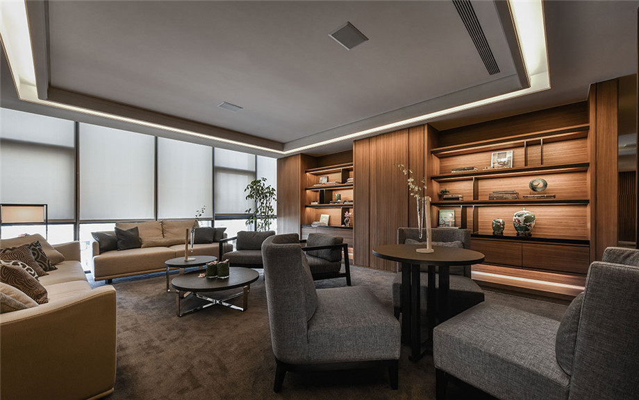 實(shí)業(yè)集團(tuán)總部辦公室休閑洽談區(qū)裝修設(shè)計(jì)實(shí)景圖 實(shí)業(yè)集團(tuán)總部辦公室休閑洽談區(qū)裝修設(shè)計(jì)實(shí)景圖