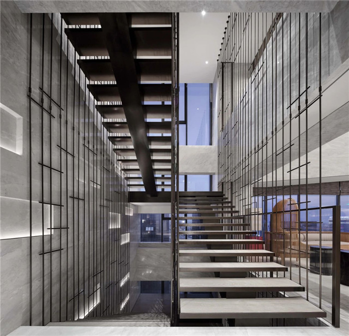 鄭州專業日式餐廳裝修推薦高端壽司店樓梯裝修設計案例 鄭州專業日式餐廳裝修推薦高端壽司店樓梯裝修設計案例