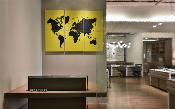 鄭州高端國際金融公司辦公室前臺裝修實景圖 鄭州高端國際金融公司辦公室前臺裝修實景圖