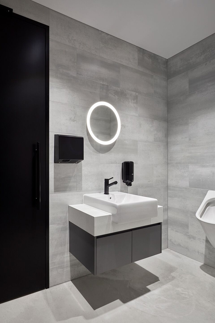 國外設計公司摩登工業風舊廠房改造辦公室衛生間裝修設計方案 國外設計公司摩登工業風舊廠房改造辦公室衛生間裝修設計方案