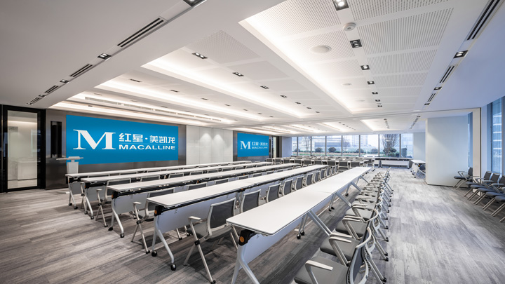 以家為主題的紅星美凱龍總部辦公樓大培訓室裝修設計方案 以家為主題的紅星美凱龍總部辦公樓大培訓室裝修設計方案