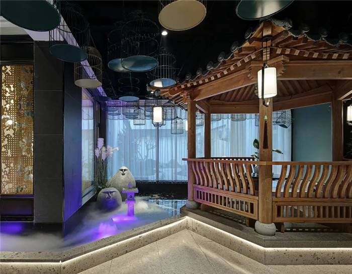 新中式現代混搭風連鎖川菜餐廳水景裝修設計案例 新中式現代混搭風連鎖川菜餐廳水景裝修設計案例