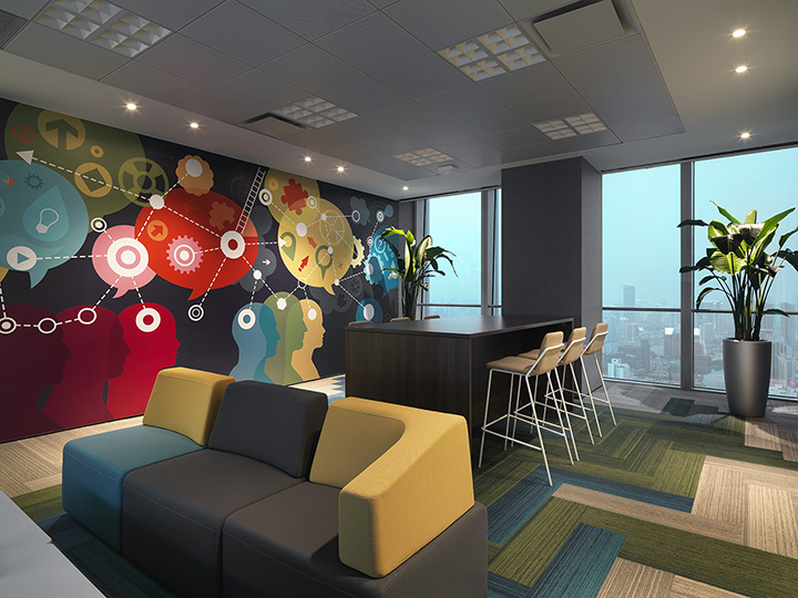 中西合璧混搭風輝瑞醫藥集團總部辦公室水吧區裝修實景圖 中西合璧混搭風輝瑞醫藥集團總部辦公室水吧區裝修實景圖