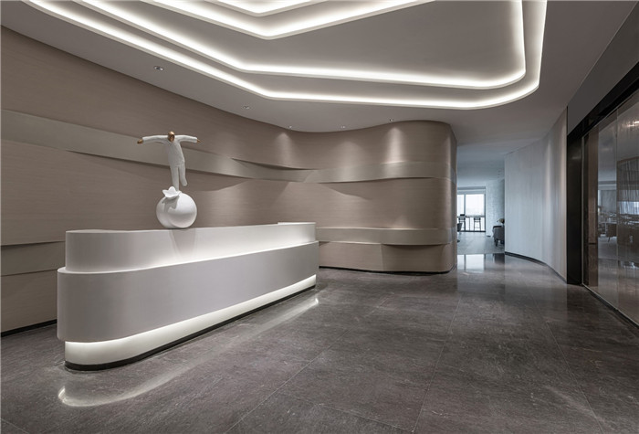 新型聯(lián)合辦公設(shè)計  質(zhì)感和舒適并重的辦公室前臺裝修方案 新型聯(lián)合辦公設(shè)計  質(zhì)感和舒適并重的辦公室前臺裝修方案