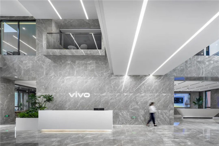 vivo手機北京研發中心獨棟辦公樓接待大廳裝修設計方案 vivo手機北京研發中心獨棟辦公樓接待大廳裝修設計方案