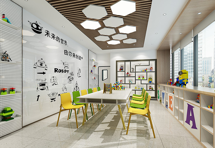 高思STEAM機器人編程教育培訓教室裝修設計方案 高思STEAM機器人編程教育培訓教室裝修設計方案