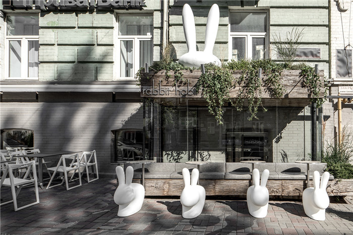 回歸自然  特色懷舊工業風兔子主題餐廳外觀門頭裝修設計案例 回歸自然  特色懷舊工業風兔子主題餐廳外觀門頭裝修設計案例