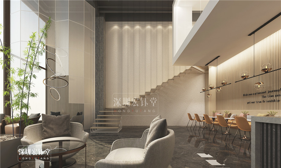 咖啡廳裝修設計-河南沃牛生物科技辦公樓裝修效果圖