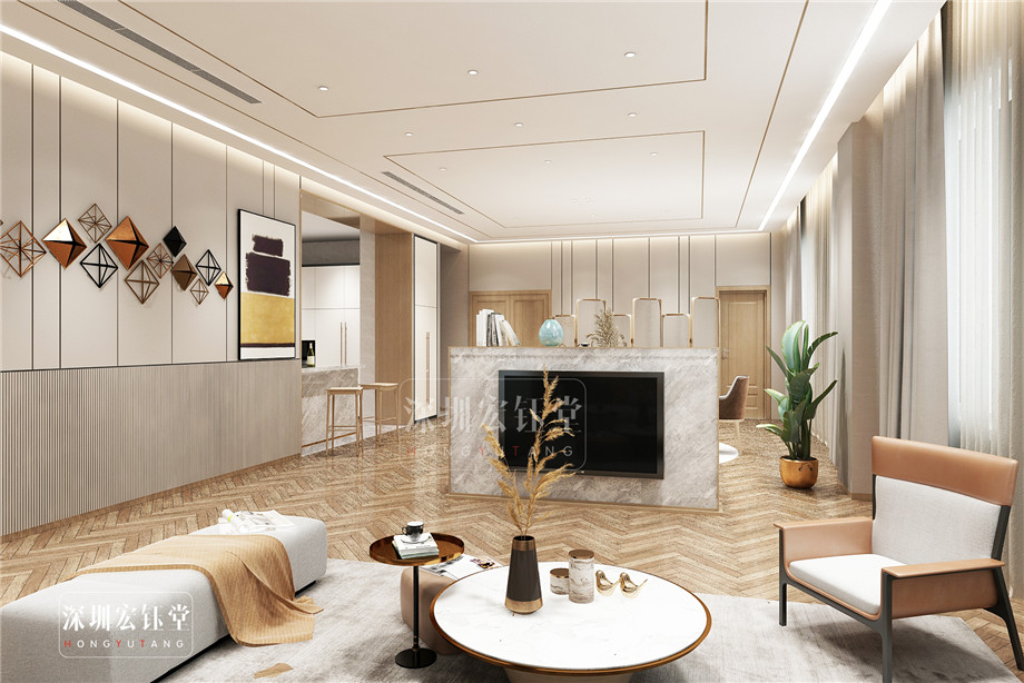 休閑洽談區裝修-咖啡廳裝修設計-河南沃牛生物科技辦公樓裝修效果圖